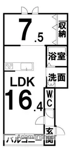 西13南12MS【2階】の間取り